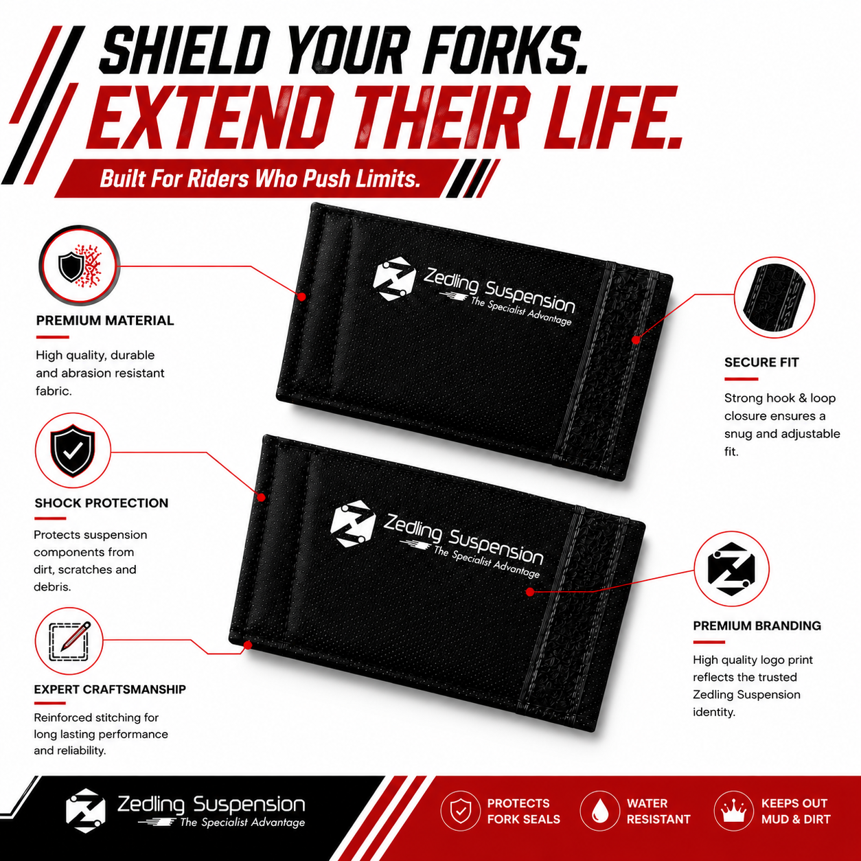 Zedling Fork Seal Covers